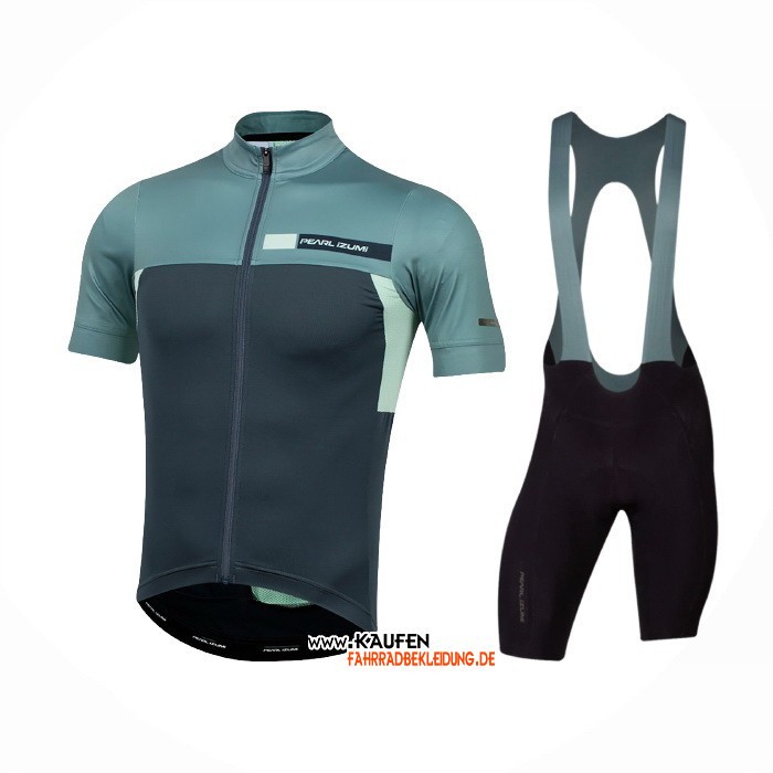 2021 Pearl Izumi Kurzarmtrikot und Kurze Tragerhose Dunkel Grun